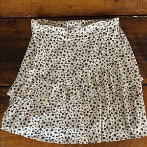 Japna Black and White Mini Skirt